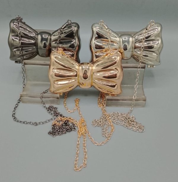 Metal Bow mini Clutch