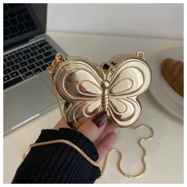 Metal Butterfly Clutch
